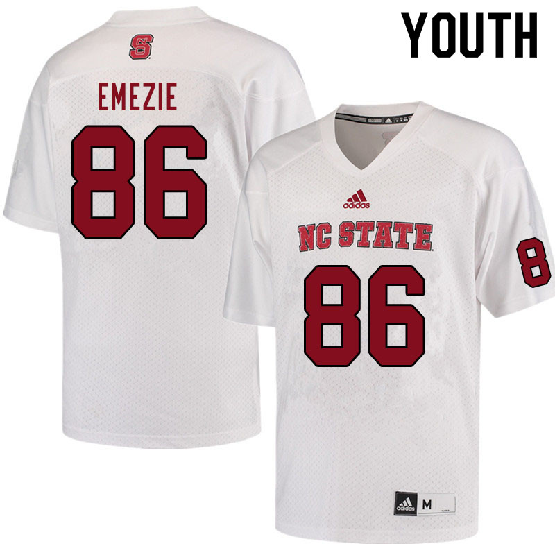 Youth #86 Emeka Emezie NC State Wolfpack College Football Jerseys Sale-White